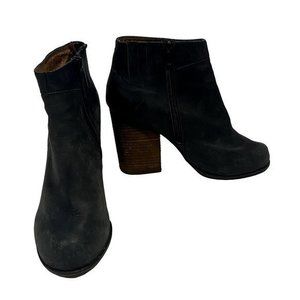 Jeffrey Campbell‎ Hanger Stacked Heel Charcoal Gray Booties Size 8.5